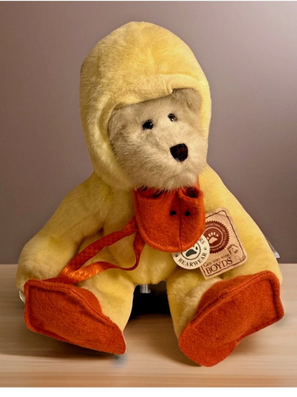 Vintage 2000 Boyds Bear T.J's Best Dressed Alouysius Quackenwaddle Dog Plush 12"